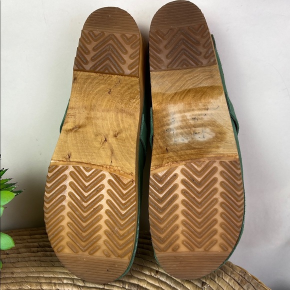 SANITA Clogs Suede Leather Green 41 - Picture 10 of 12